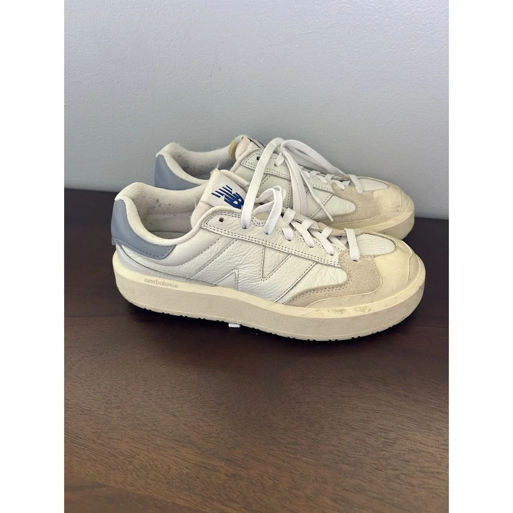 New Balance White Sea Salt Platform Sneakers CT302OA Womens 7.5